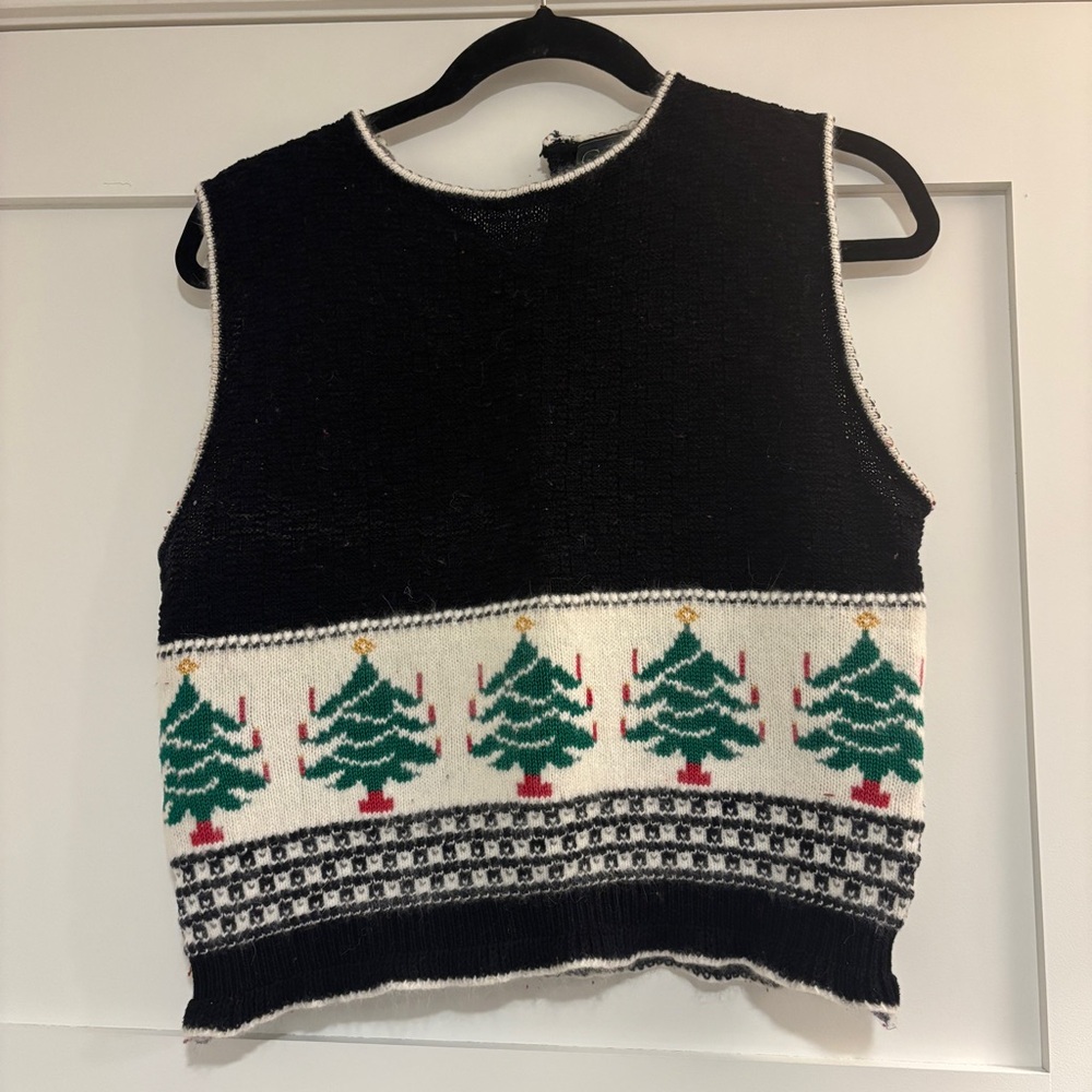 Vintage Holiday Christmas Sweater Vest, Size S-M